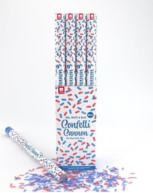 Produktbild Smiffys Confetti Shooter - Red, White, Blue