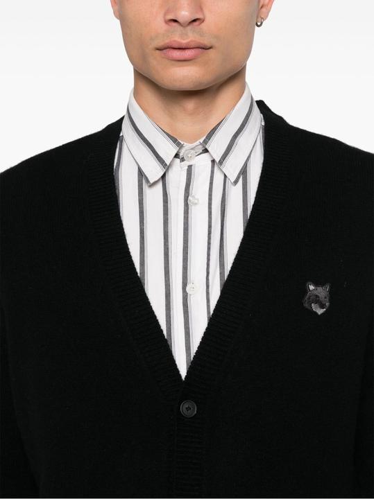 Immagine prodotto Maison Kitsune Cardigan regolare con patch a forma di testa di volpe (M)
