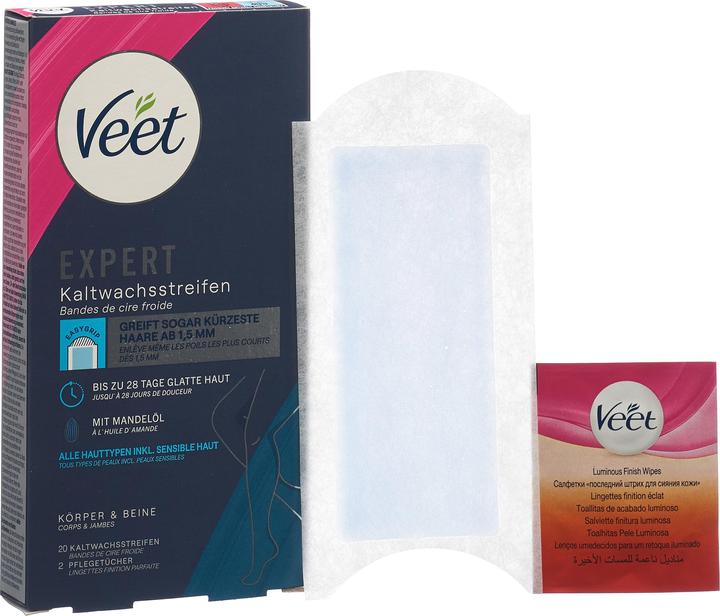 Produktbild Veet Expert Kaltwachsstreifen Beine & Körper (441.75 ml, 20 x, 62 g)