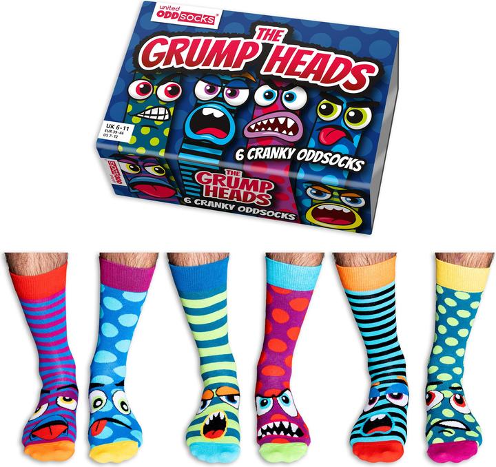 Image du produit United Oddsocks Têtes de grump (Lot de 3, 39 - 46)