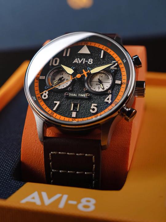 Immagine prodotto AVI-8 AV-4088-07 Hawker Hurricane a tempo doppio (Orologio da pilota)