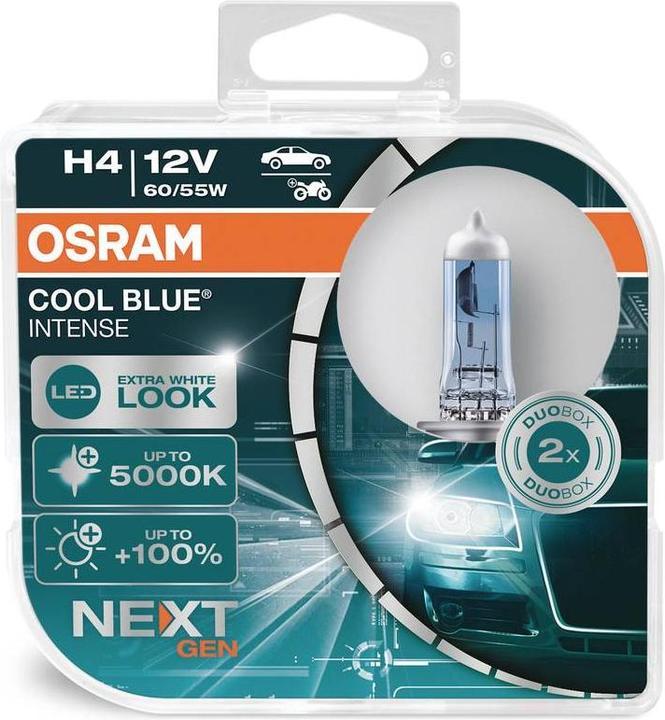 Produktbild Osram 4062172387415 Halogen Leuchtmittel COOL BLUE® INTENSE H4 55 W 12 V (H4)