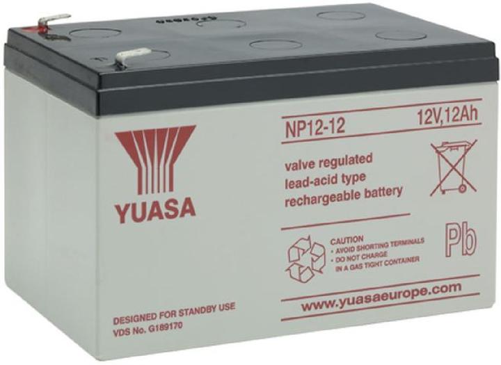 Actual product image Yuasa Lead battery 12 V 12 Ah NP12-12 NP (12 V, 12000 mAh)