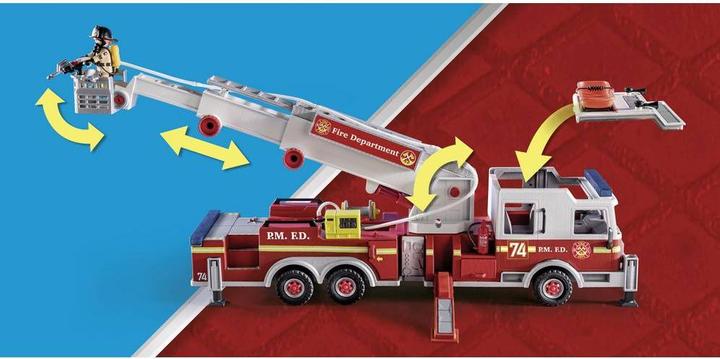 Immagine prodotto Playmobil Veicolo antincendio: scala a torre US (70935, Playmobil Città d'azione)