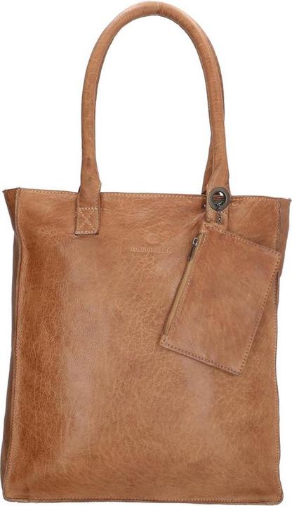 Micmacbags Hide & Stitches Golden Gate Shopper - Donkerzand - 100% Leder