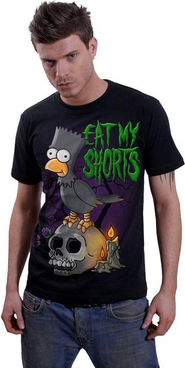 Actual product image Spiral Unisex Adult Bart Raven The Simpsons T-Shirt (4XL)