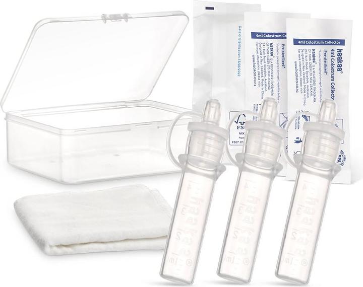 Haakaa Kit collecteur de colostrum + boîte de rangement