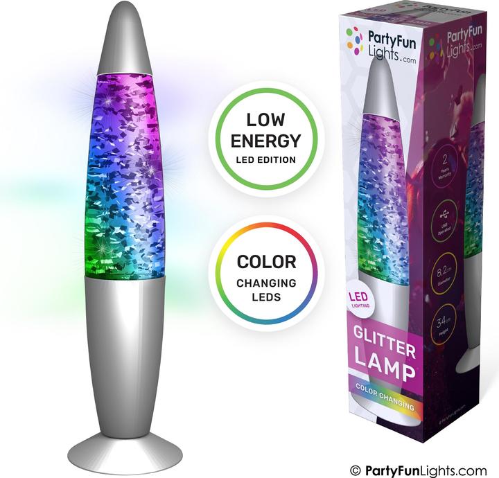 Immagine prodotto PartyFun Lights Party Fun Lights - Lampada glitterata - Multicolore - 34 cm (605401)