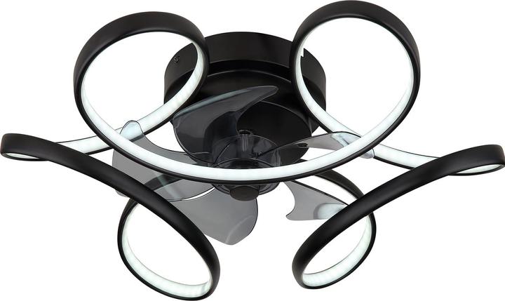 Produktbild Globo Deckenventilator Leonhard schwarz LED
