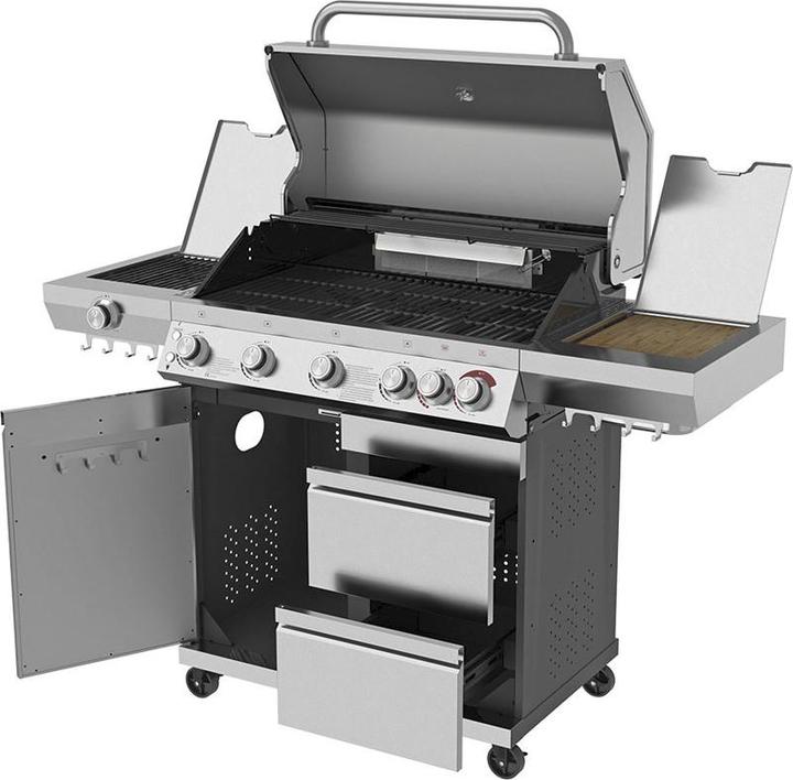 Image du produit FlammenKönig Gasgrill Expert 6 Brenner + Seitenbrenner inkl. Abdeckung, Gasregler und -Schlauch (14 kW)