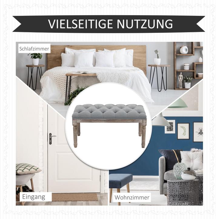Image du produit Homcom Banc rembourré de style vintage (81 cm)