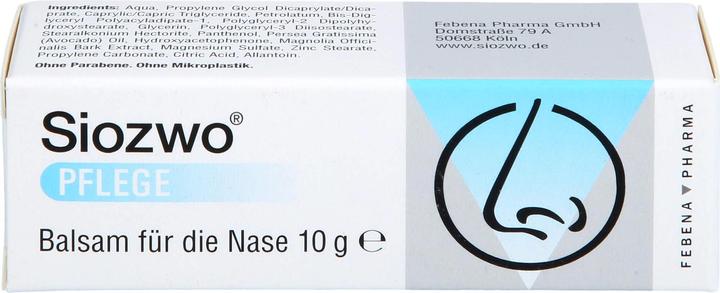Immagine prodotto Pharma Siozwo Balsamo curativo per il naso, crema da 10 g (1 Pezzo/i)