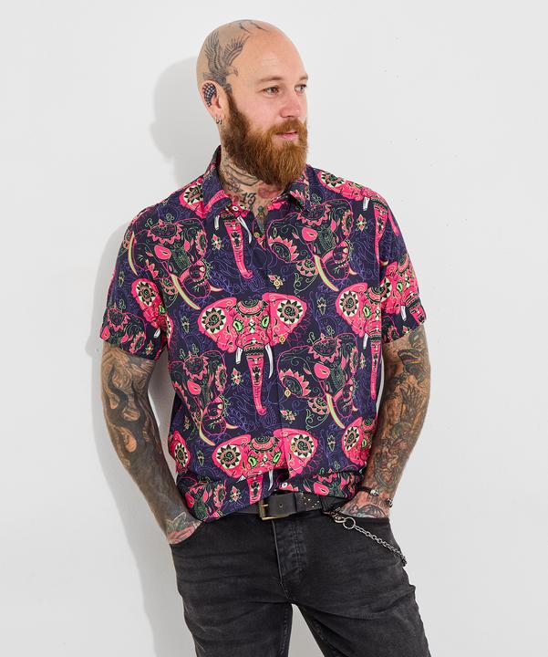 Produktbild Joe Browns Elephant Print Statement Short Sleeve Shirt (XL)