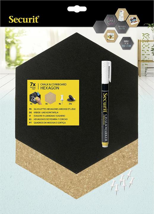 Produktbild Securit Kork+Kreidetafel (Pinnwand, 23 x 21 cm)