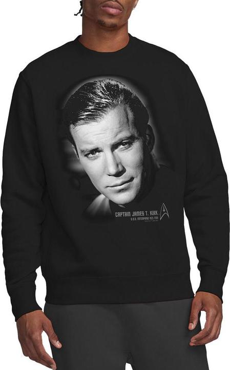 Actual product image Unisex Adult Captain Kirk Portrait Sweatshirt (L)