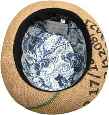 Image du produit Bekos Upcycling - Chapeau Pork Pie "Cafe Royal" en sac à café - 57, 02 (57)