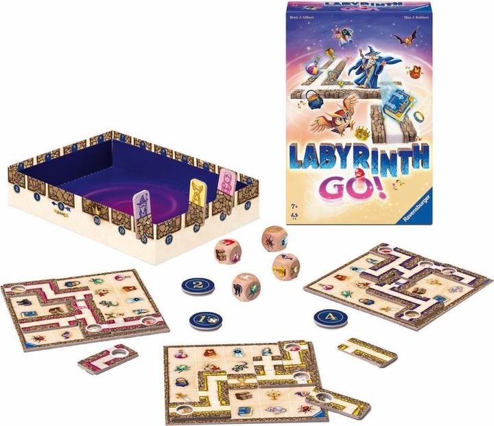 Image du produit Ravensburger Jeu de famille 24699 - Labyrinthe Go! - Jeu de société pour 1 - 4 personnes (Allemand, Espagnol, Français, Néerlandais, Italien, Portugais, Anglais)