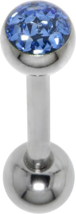 Actual product image Bijouteria Tongue piercing (Surgical steel 316L, Epoxy resin, Crystal)