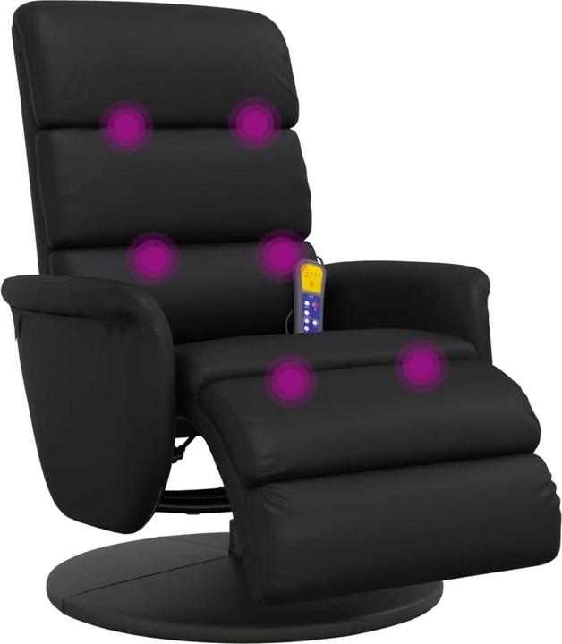 Actual product image VidaXL Massage chair with footrest black imitation leather, colour