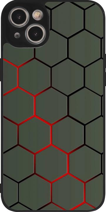 Actual product image PhoneLook Cover Silicone black Geometric Line red (Apple iPhone 15 Plus)