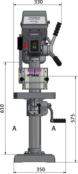 Immagine prodotto Optimum Trapano da banco OPTIdrill D23Pro 400V con trasmissione a cinghia trapezoidale