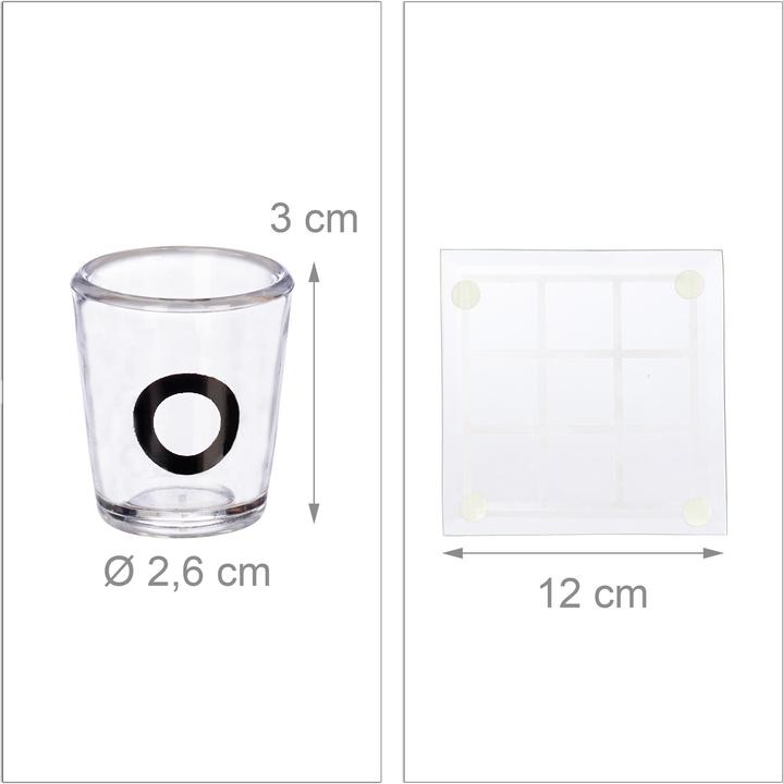 Actual product image Relaxdays Tic Tac Toe Drinking Game (12 cm)
