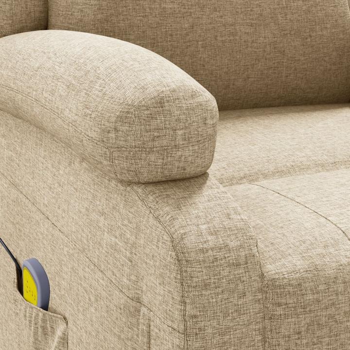Immagine prodotto VidaXL Poltrona massaggiante Poltrona TV Poltrona relax Poltrona reclinabile Tessuto crema