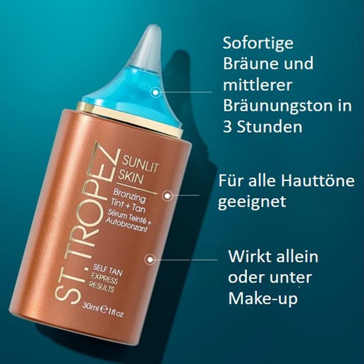 Produktbild St. Tropez - Sunlit Skin Tint + Tan Serum (Selbstbräunungsserum, 30 ml)