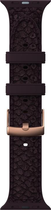 Actual product image Njord Eldur Watch Strap For (45 mm, 44 mm, Vegan Leather, Silicone, Vegan salmon leather)