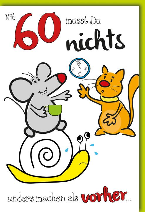 Produktbild Braun + Company Humorkarte Geburtstag Zahl 60 (279 Stk.)