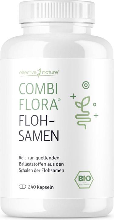 Effective Nature Combi Flora organic psyllium husk capsules (240 Piece, Capsules, 160 g)