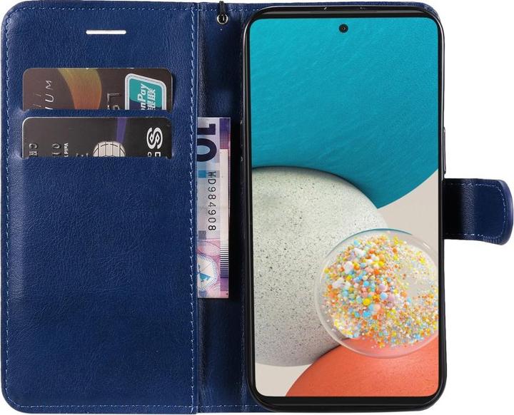 Image du produit Cover-Discount Galaxy A53 5G - Étui en cuir bleu foncé (Samsung Galaxy A53 5G)