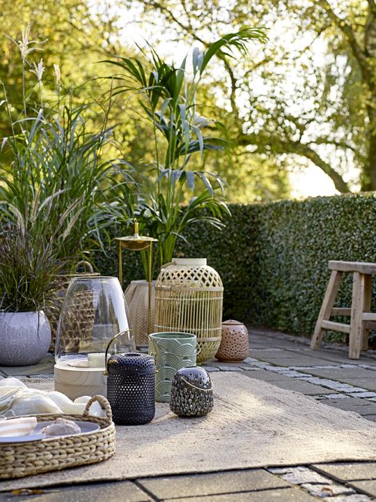 Actual product image Bloomingville Lantern, Green, Stoneware (1 x)