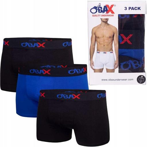 Actual product image Obax Men'S Boxer Underwear 3p Black/Blue XL (XL)
