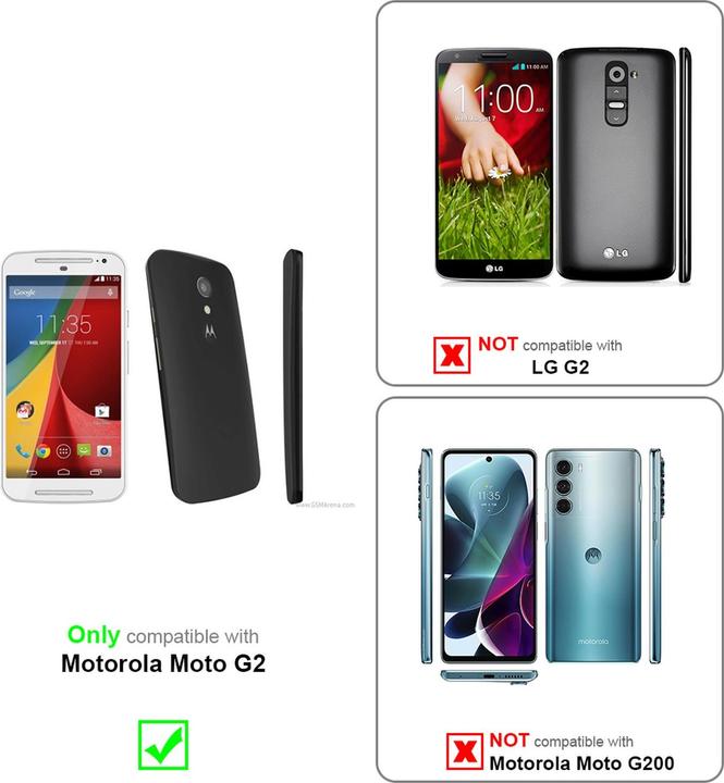 Image du produit Cadorabo Couverture rigide Frosty Cover (Motorola Moto G2 (2nd Gen))