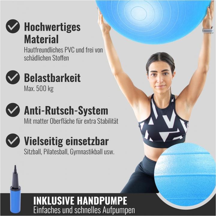 Immagine prodotto Gorilla Sports Palla da ginnastica (65 cm)