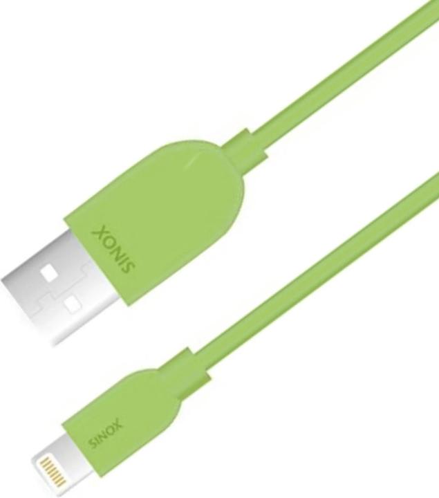 Produktbild Sinox i-Media - Lightning Kabel - USB Stecker auf Lightning Stecker - 2 m - grün - für Apple iPad/iP (2 m, USB 2.0)