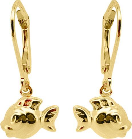 Immagine prodotto JGZ Orecchini a cerchio a forma di pesce (Oro 18 carati 750)