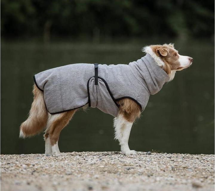 Actual product image Deek Pets Bathrobe XL, 68 cm, Anthracite (XL, Dog bathrobe)