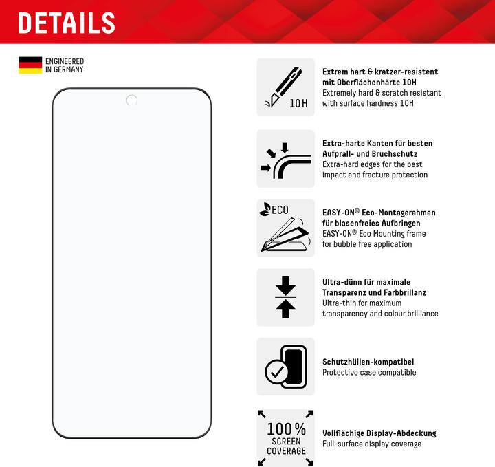Actual product image Displex Real Glass, Full Cover Panzerglas (1 Piece, Xiaomi 14 Pro, Xiaomi 14 Ultra)