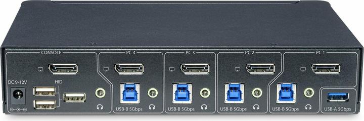 Actual product image StarTech com 4-Port DisplayPort KVM Switch, Single 4K 60Hz Monitor, 6x USB Ports, Push-Button & Hotk