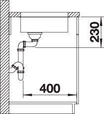 Produktbild Blanco Andano 180-U (Unterbauspüle, 22 cm, 44 cm)