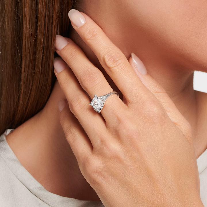 Produktbild Thomas Sabo Ring Weisser Stein Silber (48, 925 Silber)
