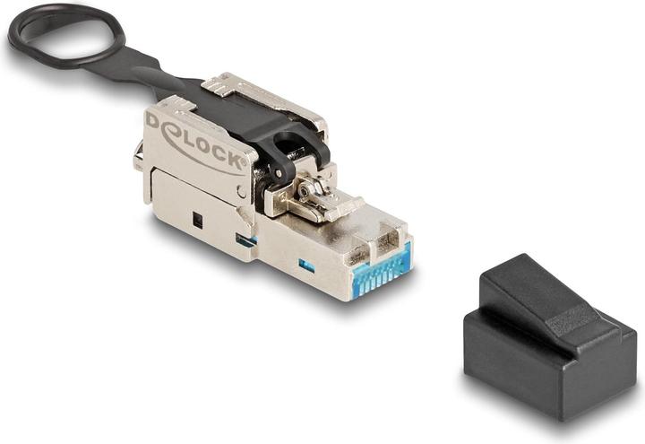 Delock Spina RJ45 cablabile in campo Cat.6A con capocorda a pressione e a trazione senza attrezzi (Connettore del cavo di rete)