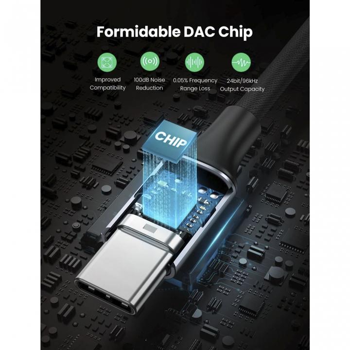 Image du produit Ugreen Adaptateur USB-C vers 3.5mm femelle avec support IPAD Pro et Samsung Note 10 (USB Type C, Jack 3.5mm)