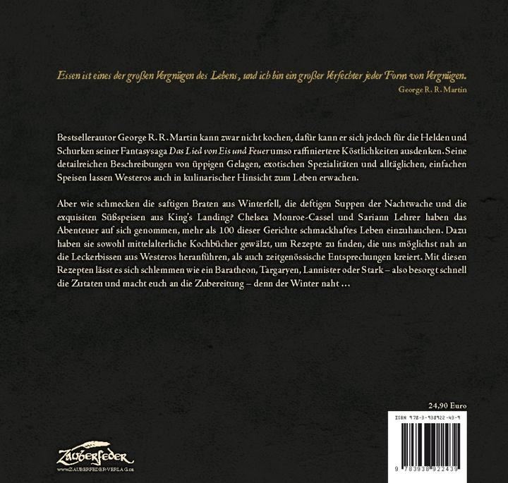 Actual product image A Game of Thrones Das offizielle Kochbuch (German, Chelsea Monroe-Cassel, Sariann Teachers, 2013)