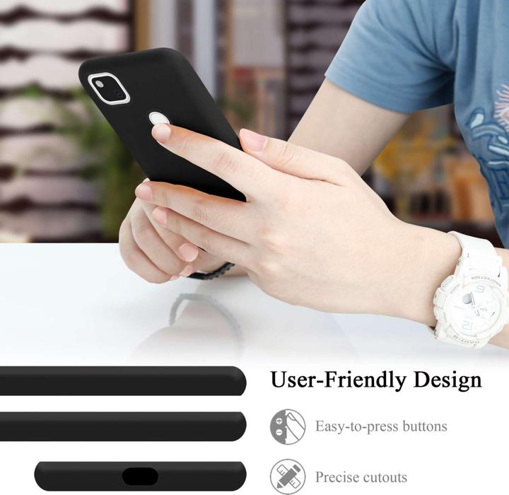 Actual product image Cadorabo Bumper Case for Google PIXEL 4A 5G TPU Liquid Silicone Cover for Google PIXEL 4A 5G (Google Pixel 4a 5G)