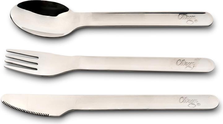 Image du produit Citron Cutlery Set Lemon with Silicon Case Brown