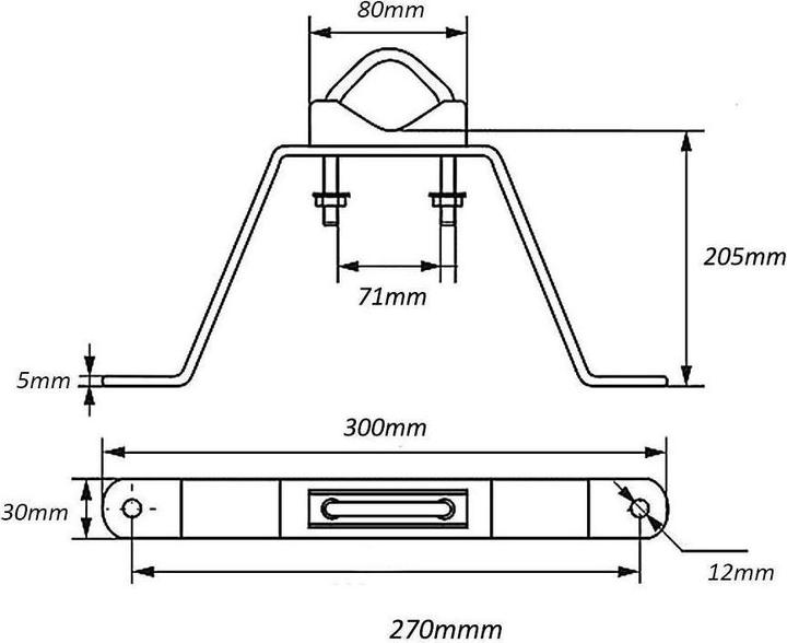 Produktbild Maclean MCTV-933 - Wandabstandshalter für Mast bis Ø 71mm Antennenmasthalterung