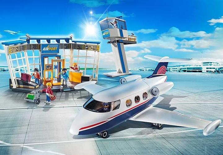 Image du produit Playmobil Flughafen mit Flugzeug und Tower (71153, Playmobil City Action)